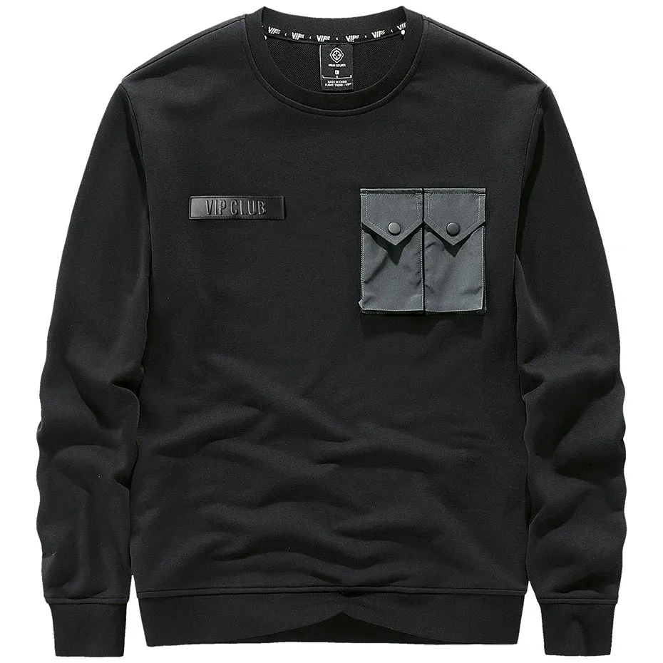 Techwear Sports Streetwear Hip Hop Pullover. Oversized Casual Sweatshirt, Loose Cotton
