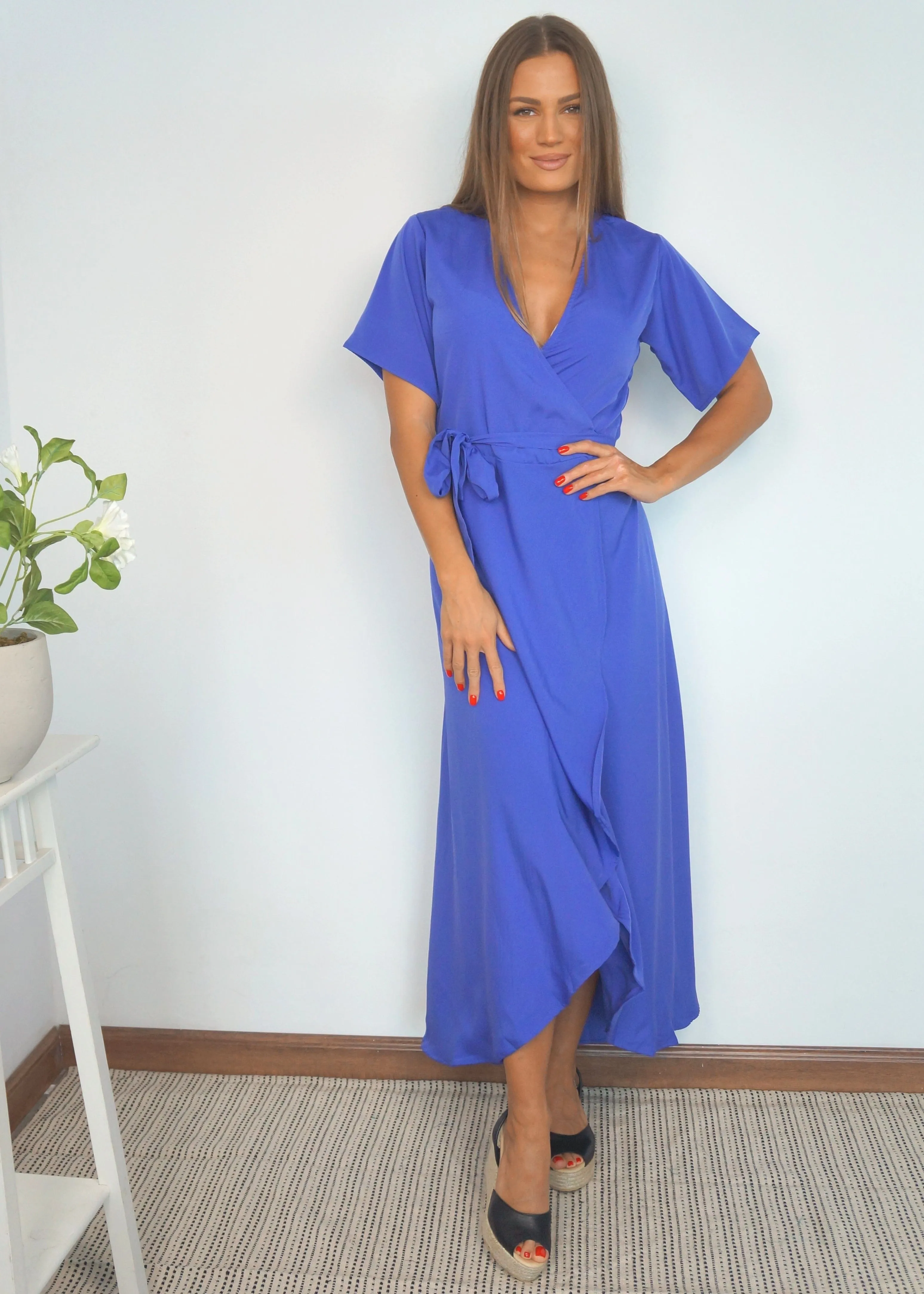 The Maxi Wrap Dress - Faded Purple