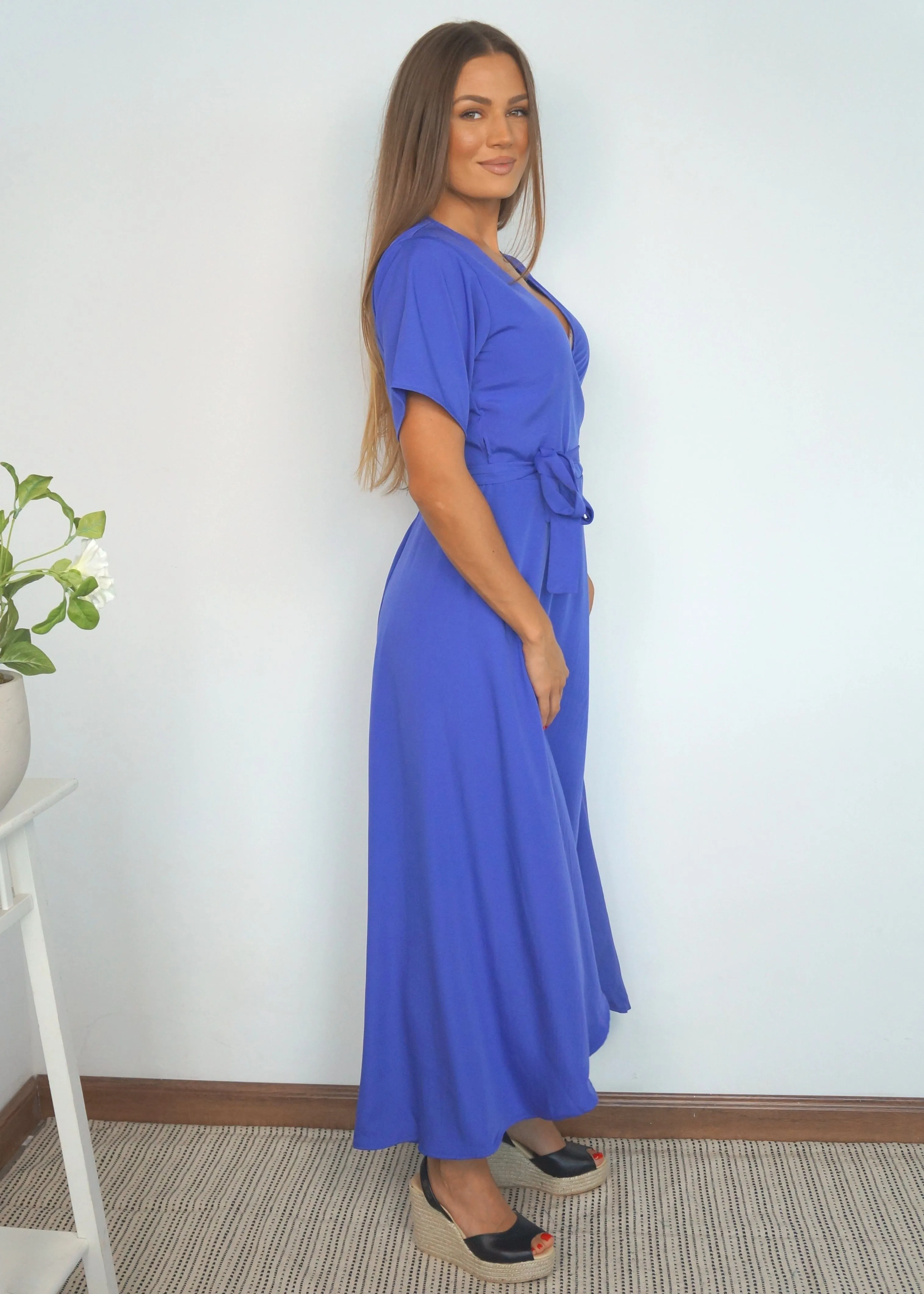 The Maxi Wrap Dress - Faded Purple