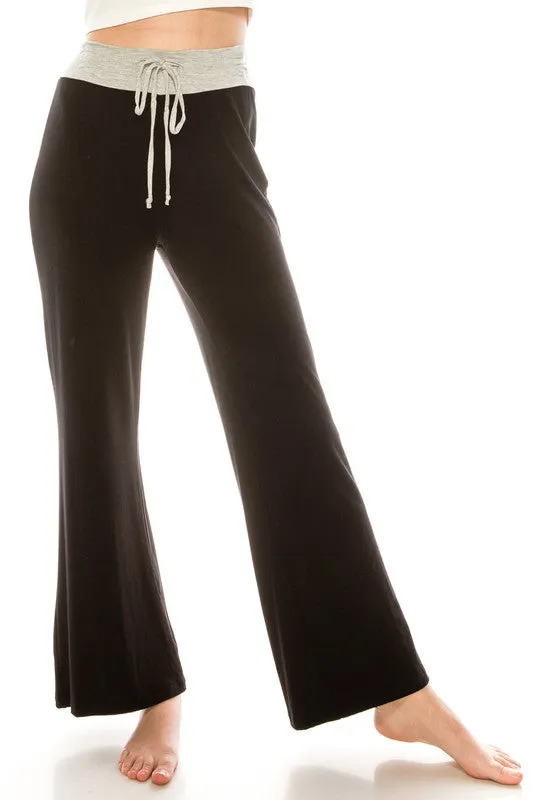 Thin High Wasted Women's Wide Leg Yoga Pants