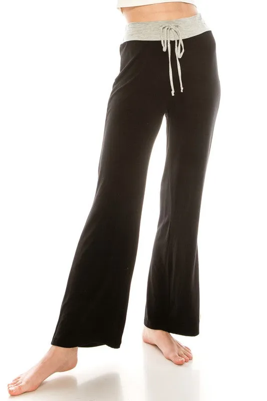 Thin High Wasted Women's Wide Leg Yoga Pants