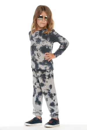 Tie Dye Skeleton Peace Pants