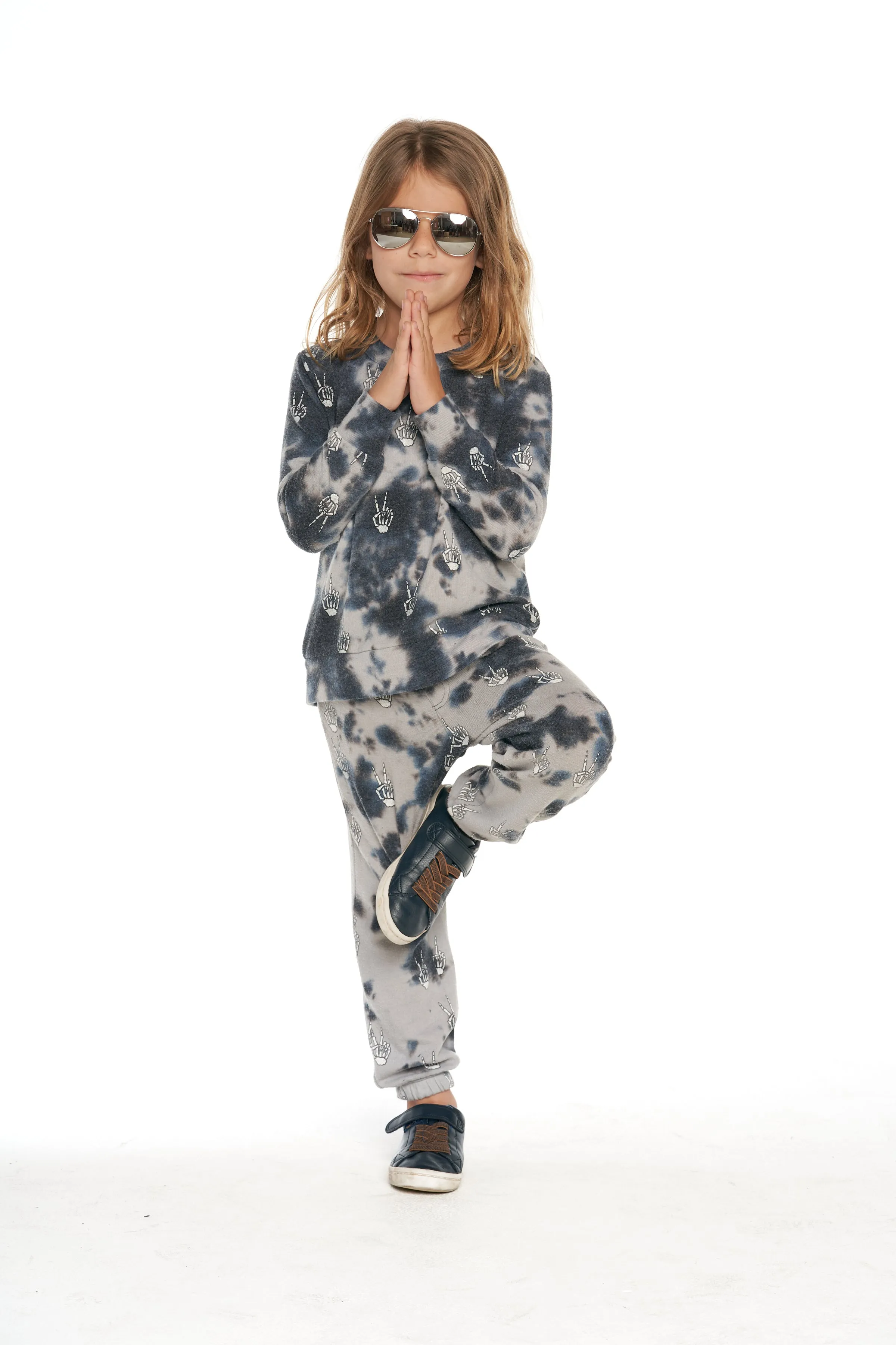 Tie Dye Skeleton Peace Pants