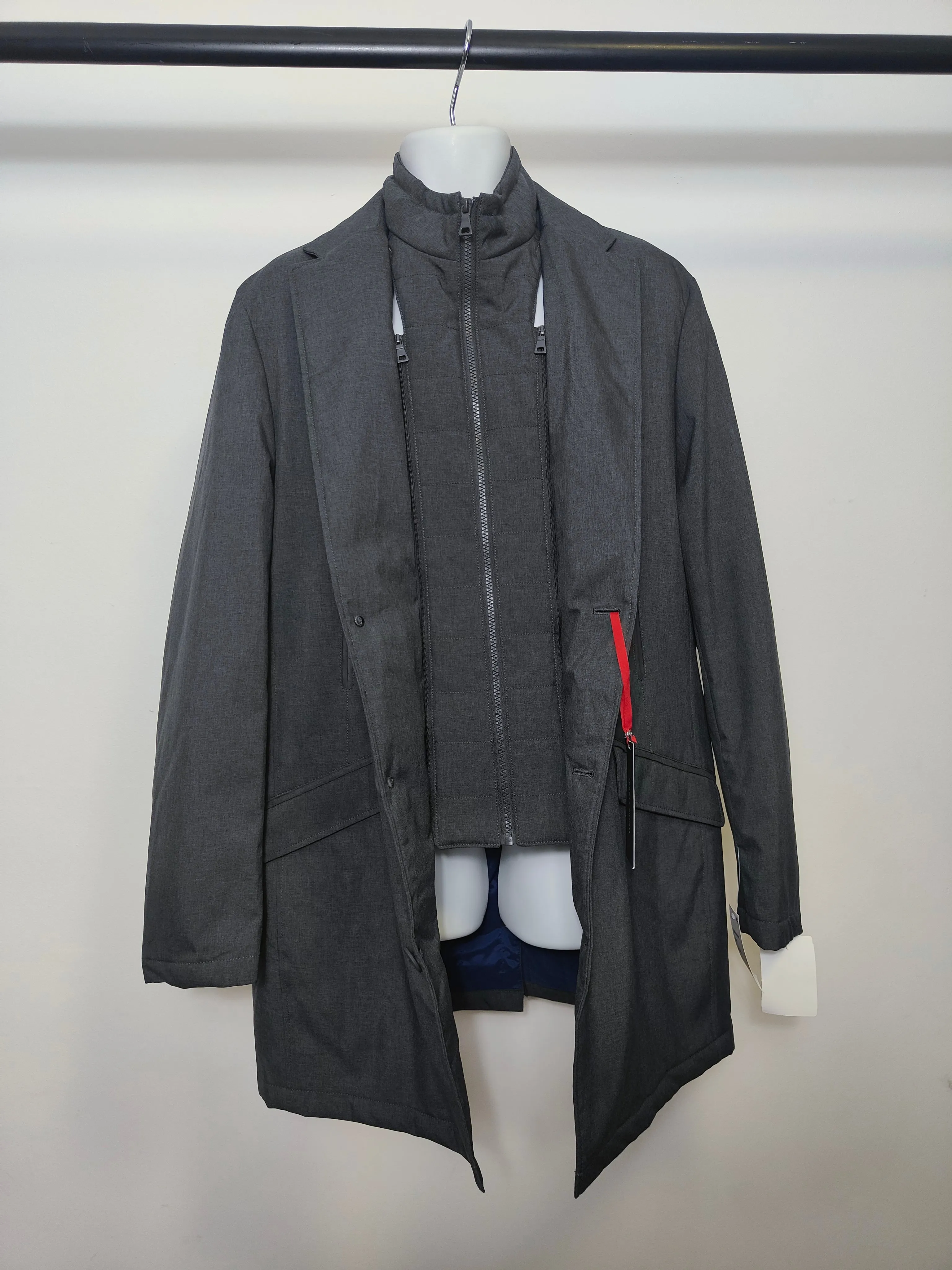 Tommy Hilfiger Men's Long Coat in Grey 42