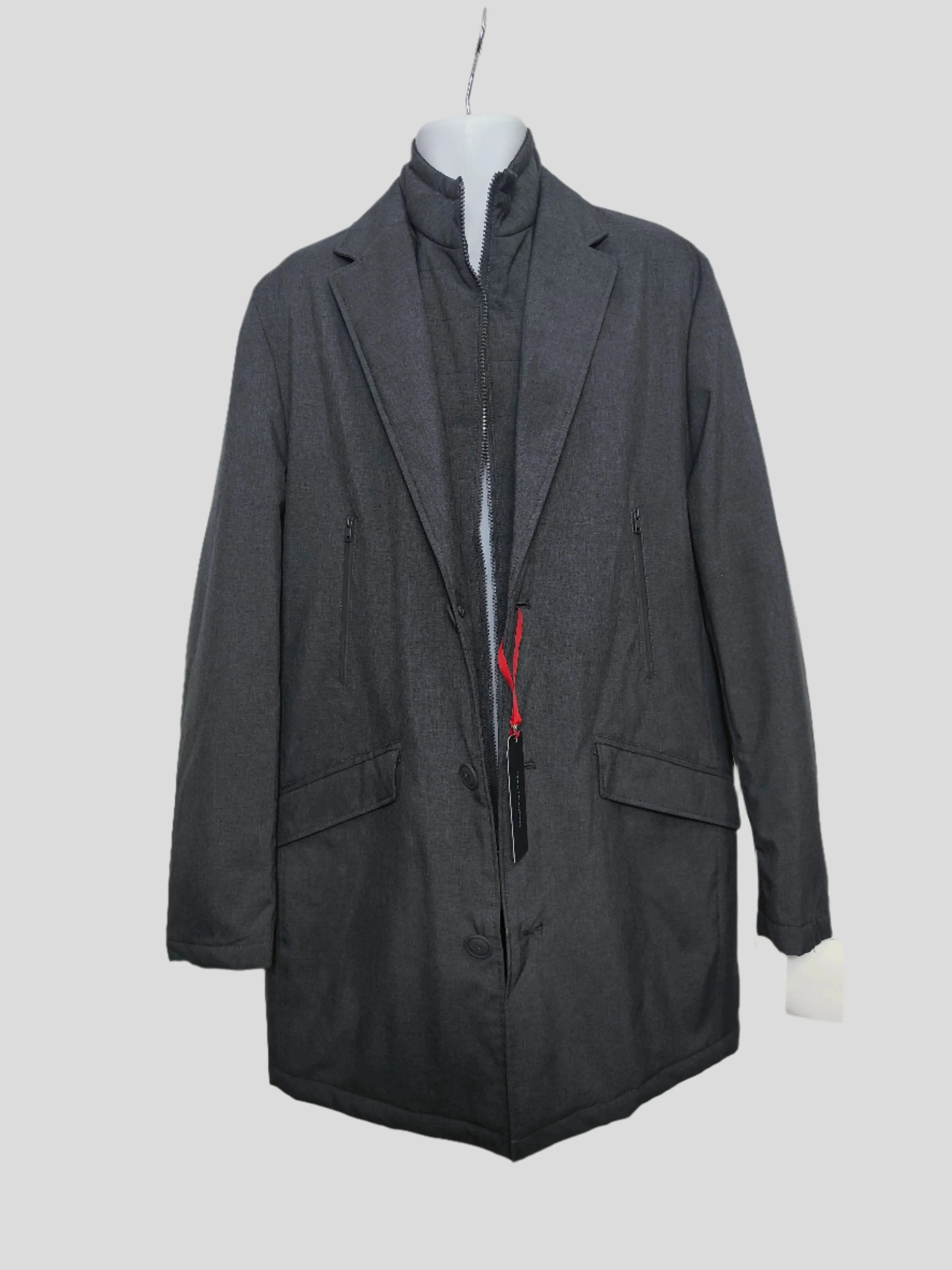 Tommy Hilfiger Men's Long Coat in Grey 42