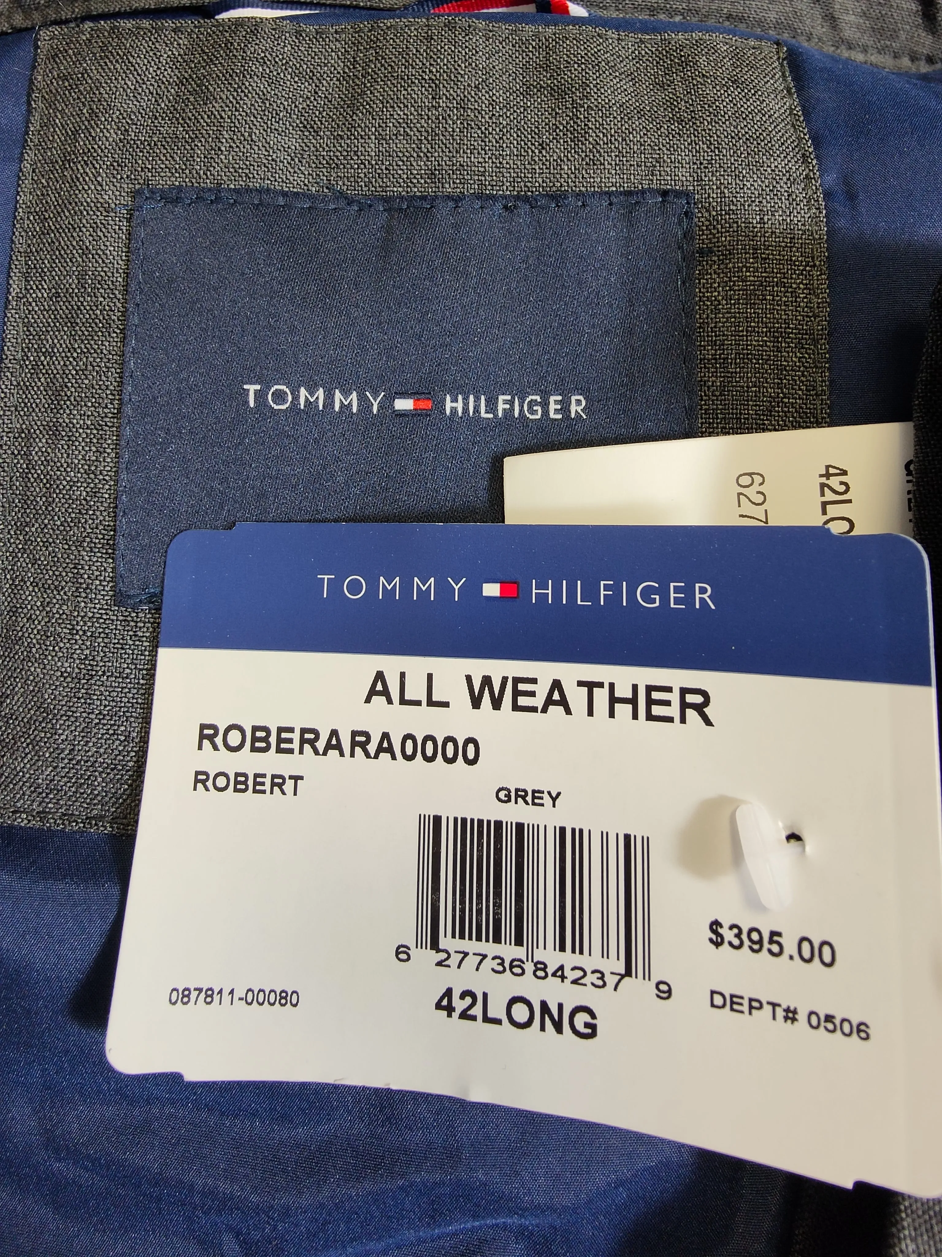 Tommy Hilfiger Men's Long Coat in Grey 42