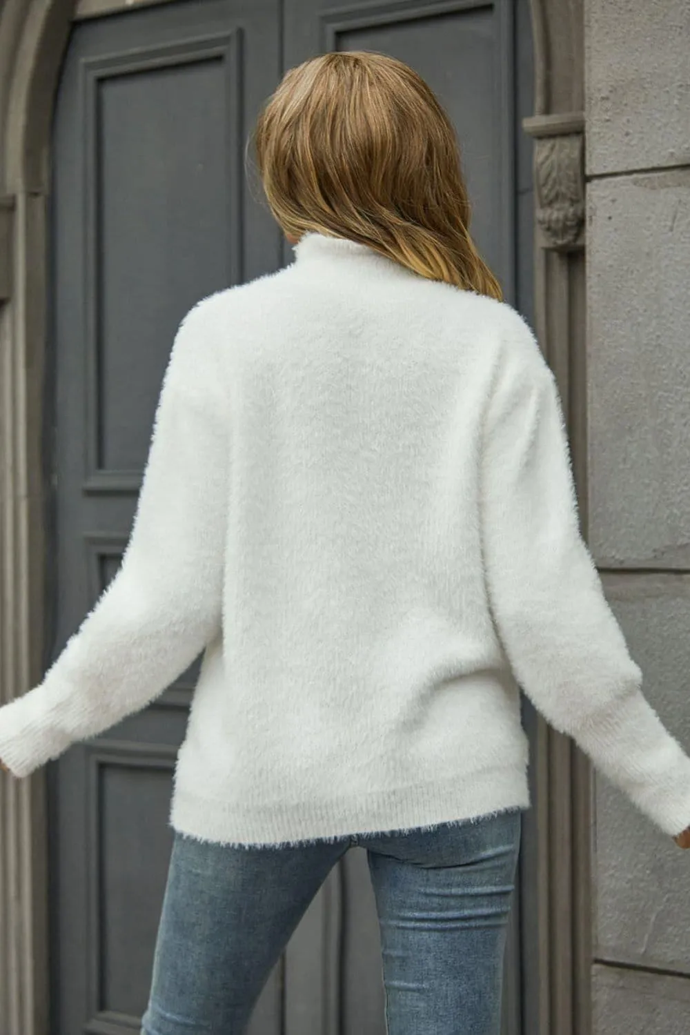 Turtleneck Long Sleeve Pullover Sweater, Multiple Colors
