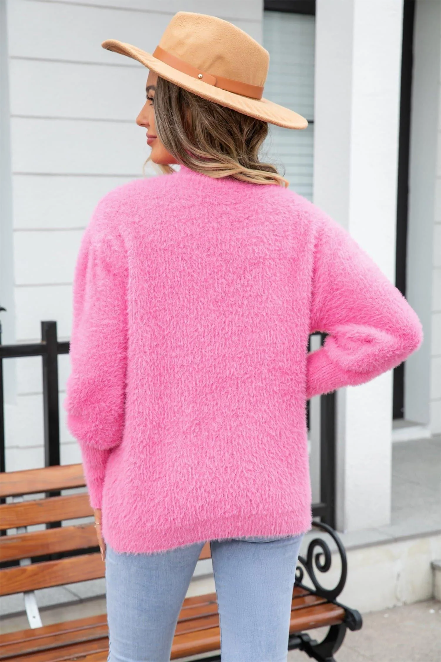 Turtleneck Long Sleeve Pullover Sweater, Multiple Colors