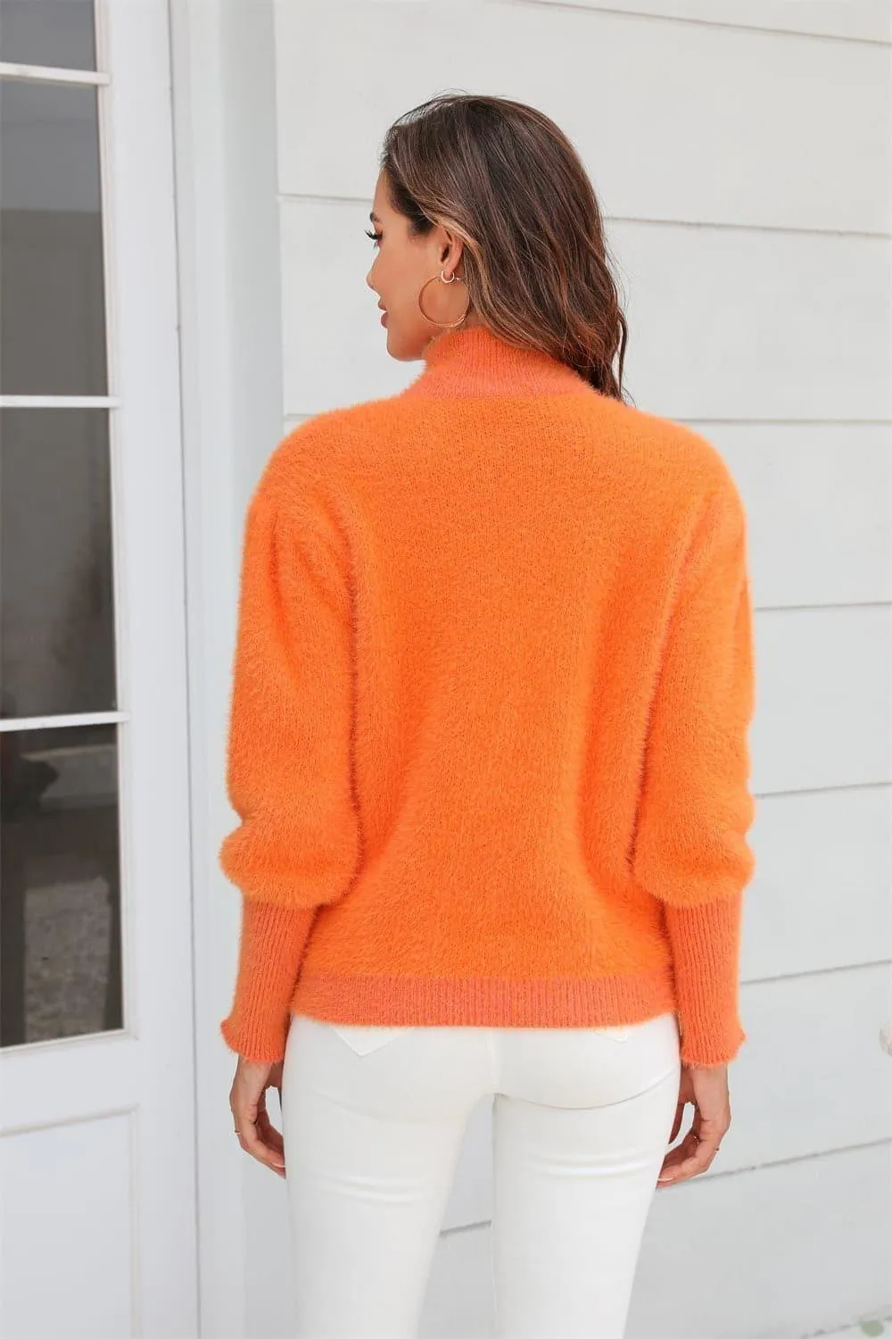 Turtleneck Long Sleeve Pullover Sweater, Multiple Colors