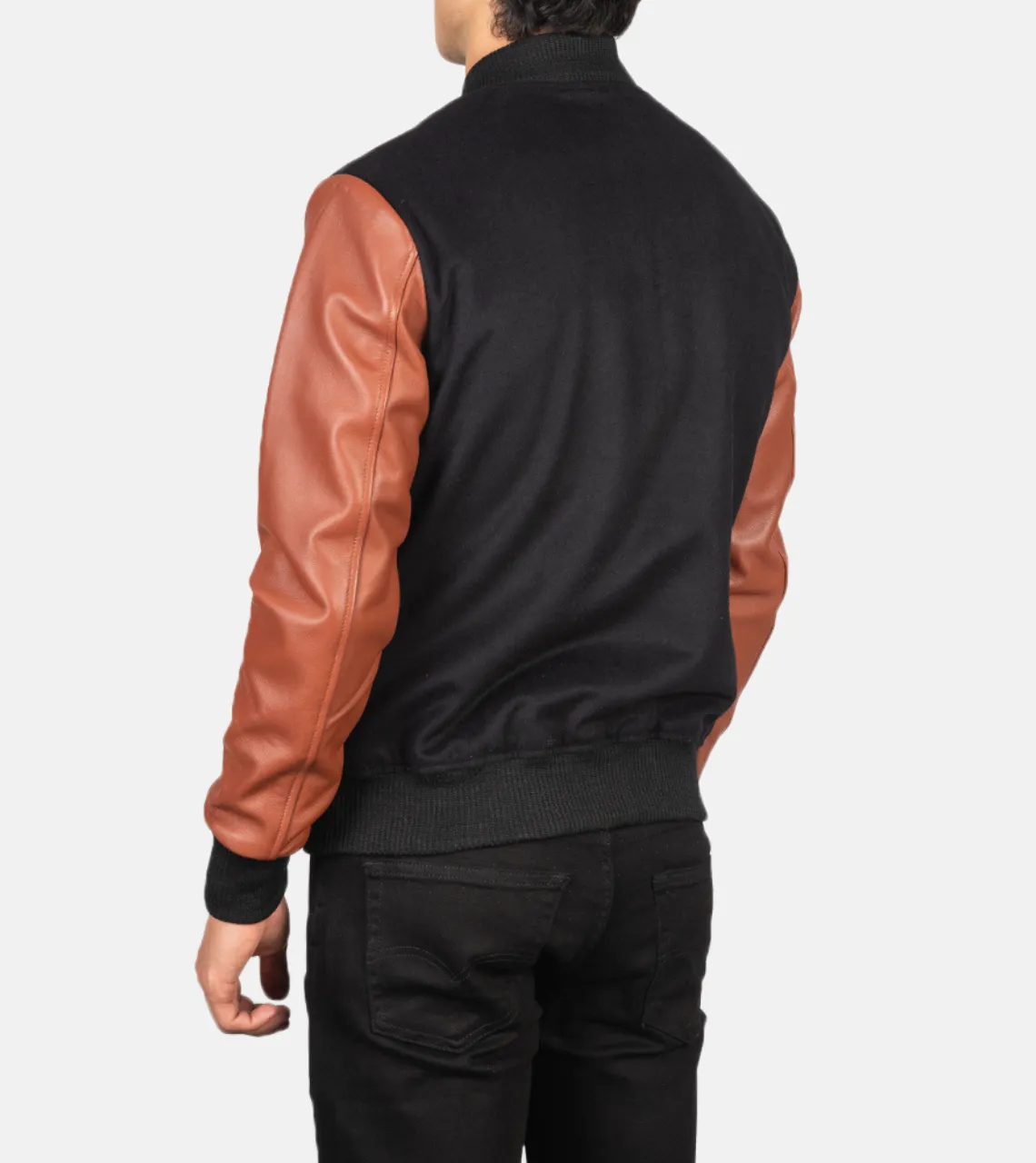 Varsity Elegant Men's Leather Jacket