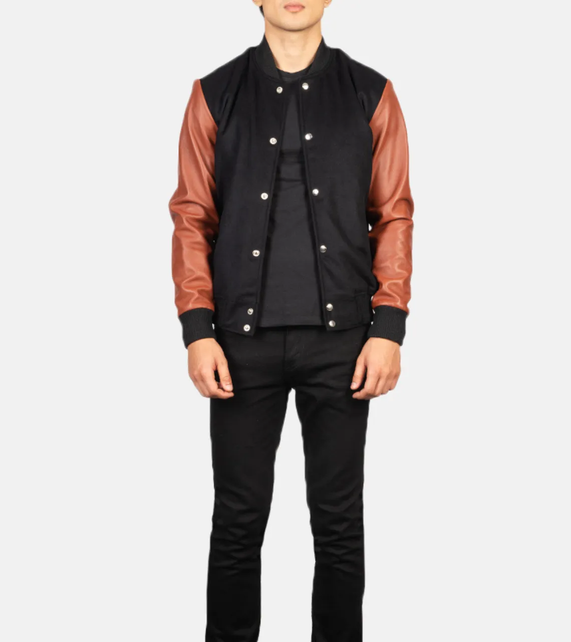 Varsity Elegant Men's Leather Jacket