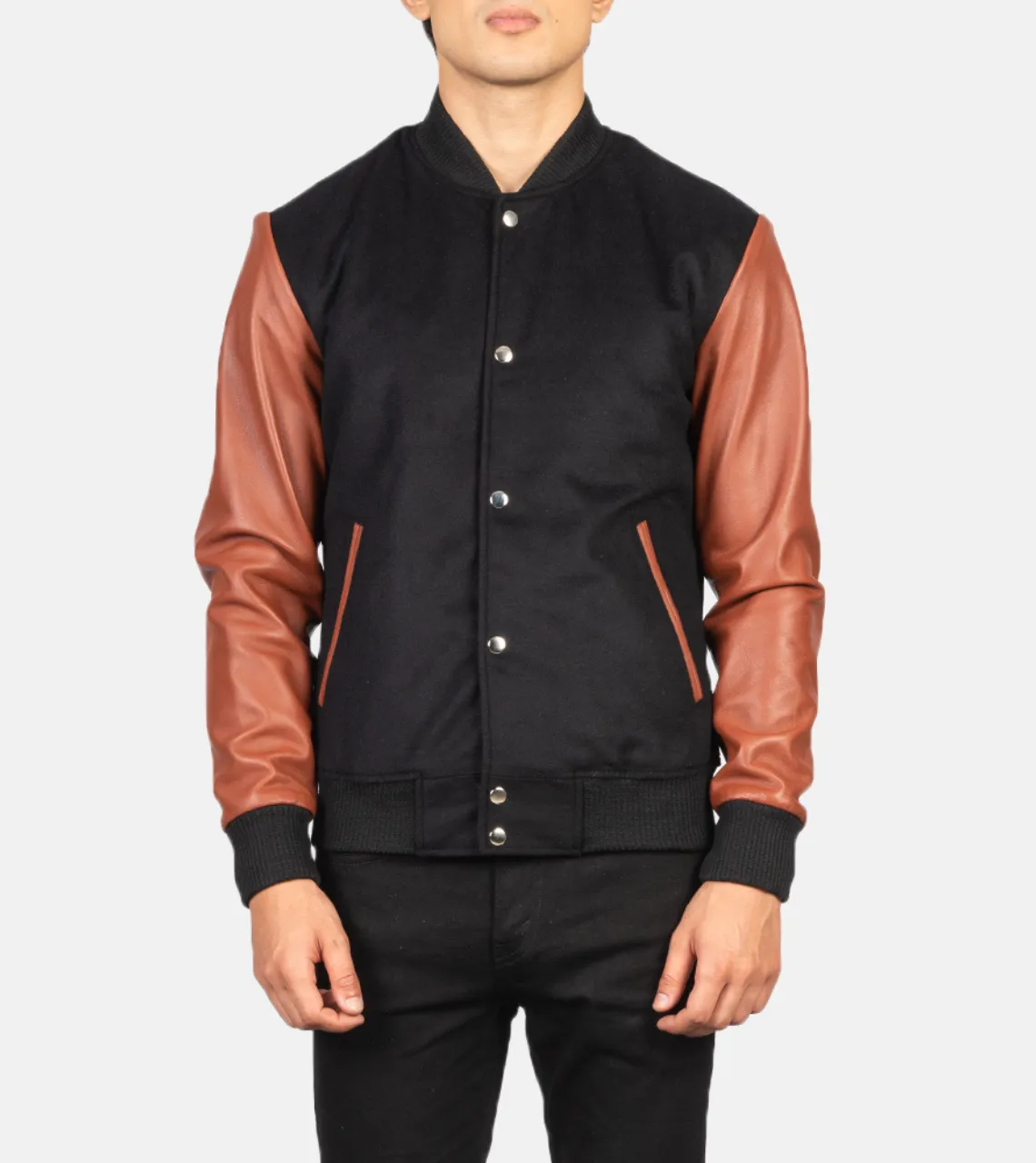 Varsity Elegant Men's Leather Jacket
