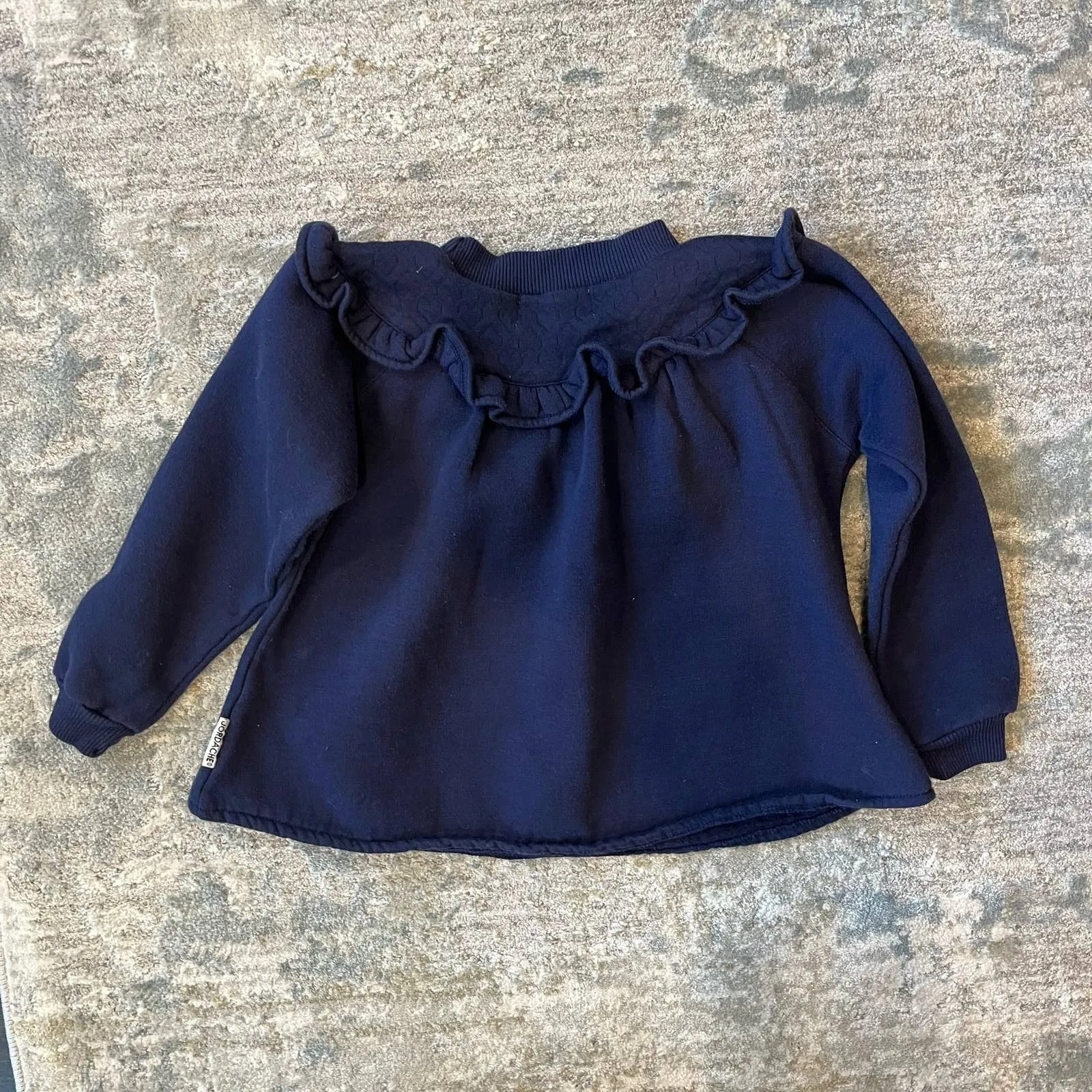 Vintage Jordache Navy Flower Sweatsuit Outfit 4/5