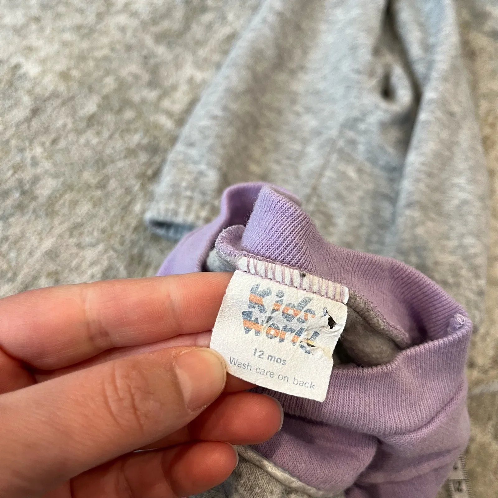 Vintage Kids World Purple Gray Koala Sweatsuit 12 Months