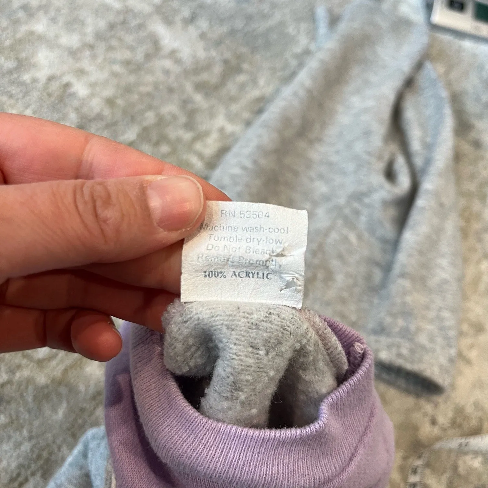 Vintage Kids World Purple Gray Koala Sweatsuit 12 Months