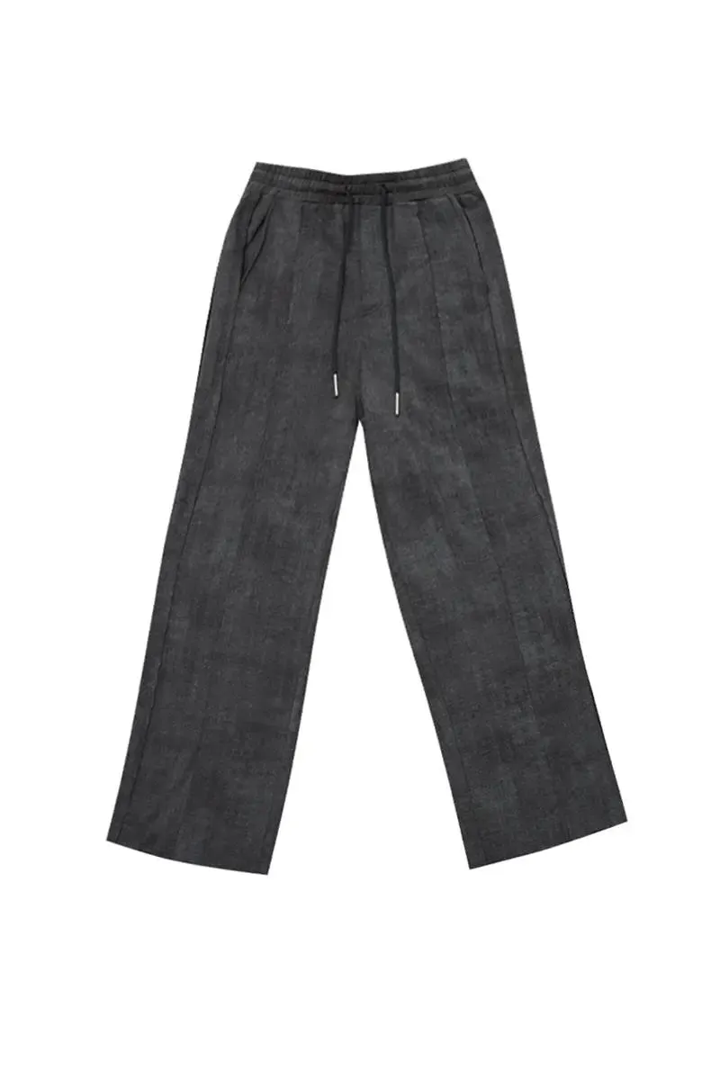 Vintage Oversized High Waist Wide Leg Sweatpants with Raw Edge