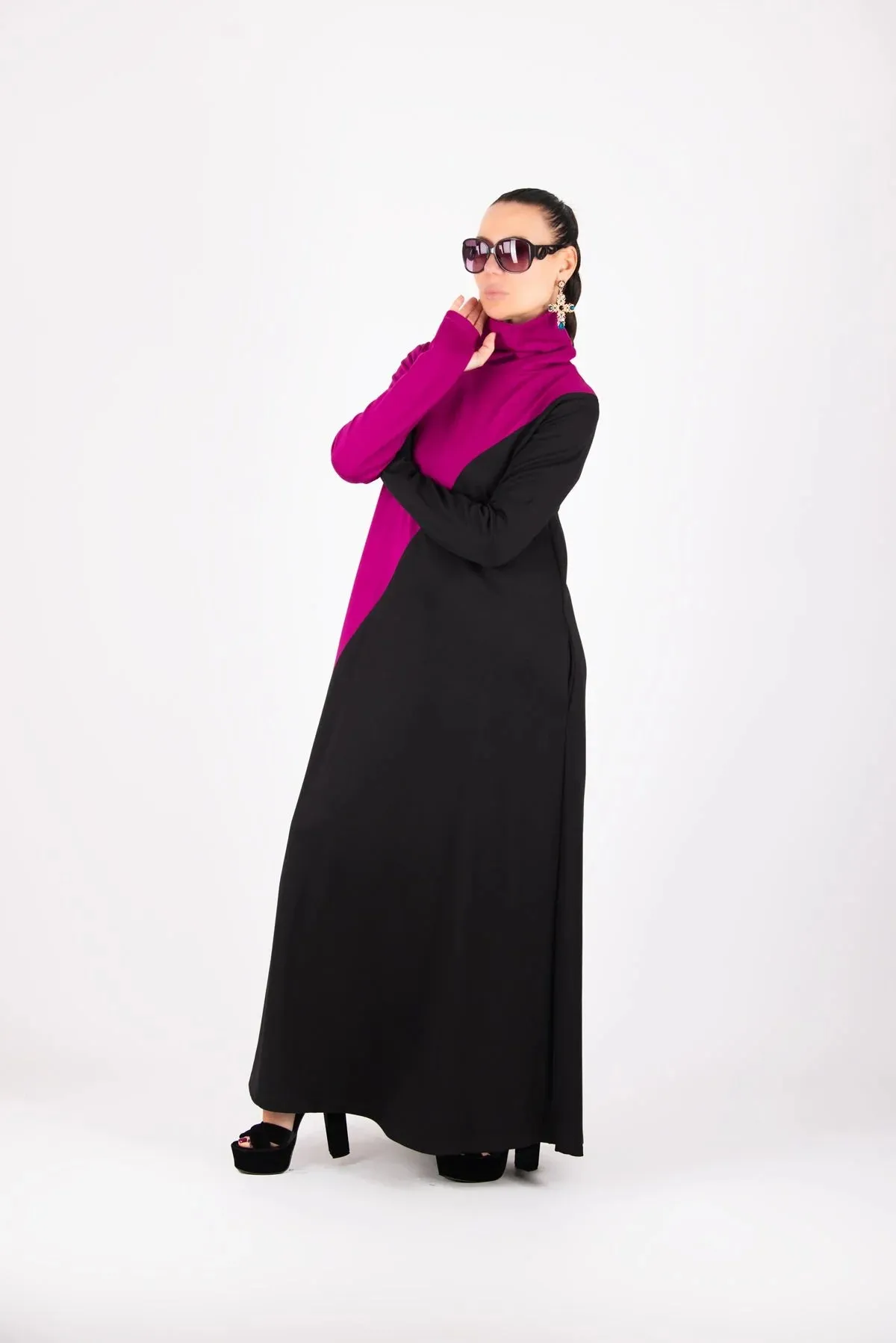 Vivian Turtleneck Long A Line Dress