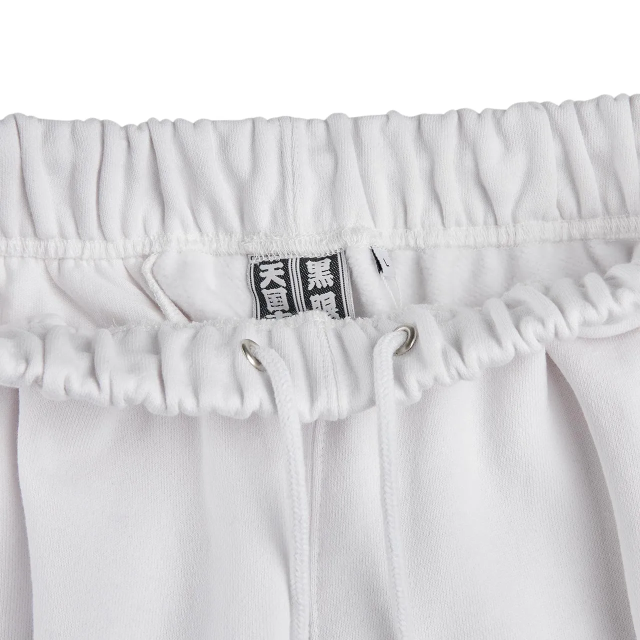 wacko maria black eye patch sweatpants (white)