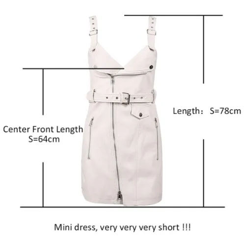 Women's Clothes | PU Leather Dress | V-Neck Mini Dress | Women Dress