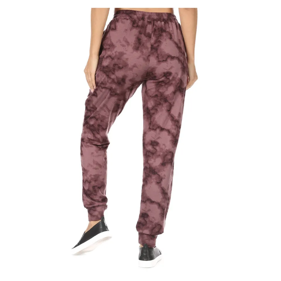 Women's Jogger Pants Fleece Lined High Waisted Tie Dye Drawstring Sweatpants