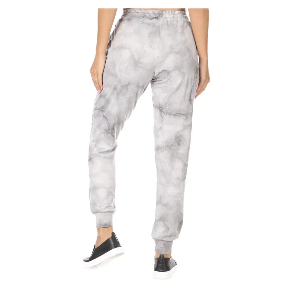 Women's Jogger Pants Fleece Lined High Waisted Tie Dye Drawstring Sweatpants