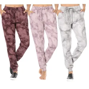 Women's Jogger Pants Fleece Lined High Waisted Tie Dye Drawstring Sweatpants