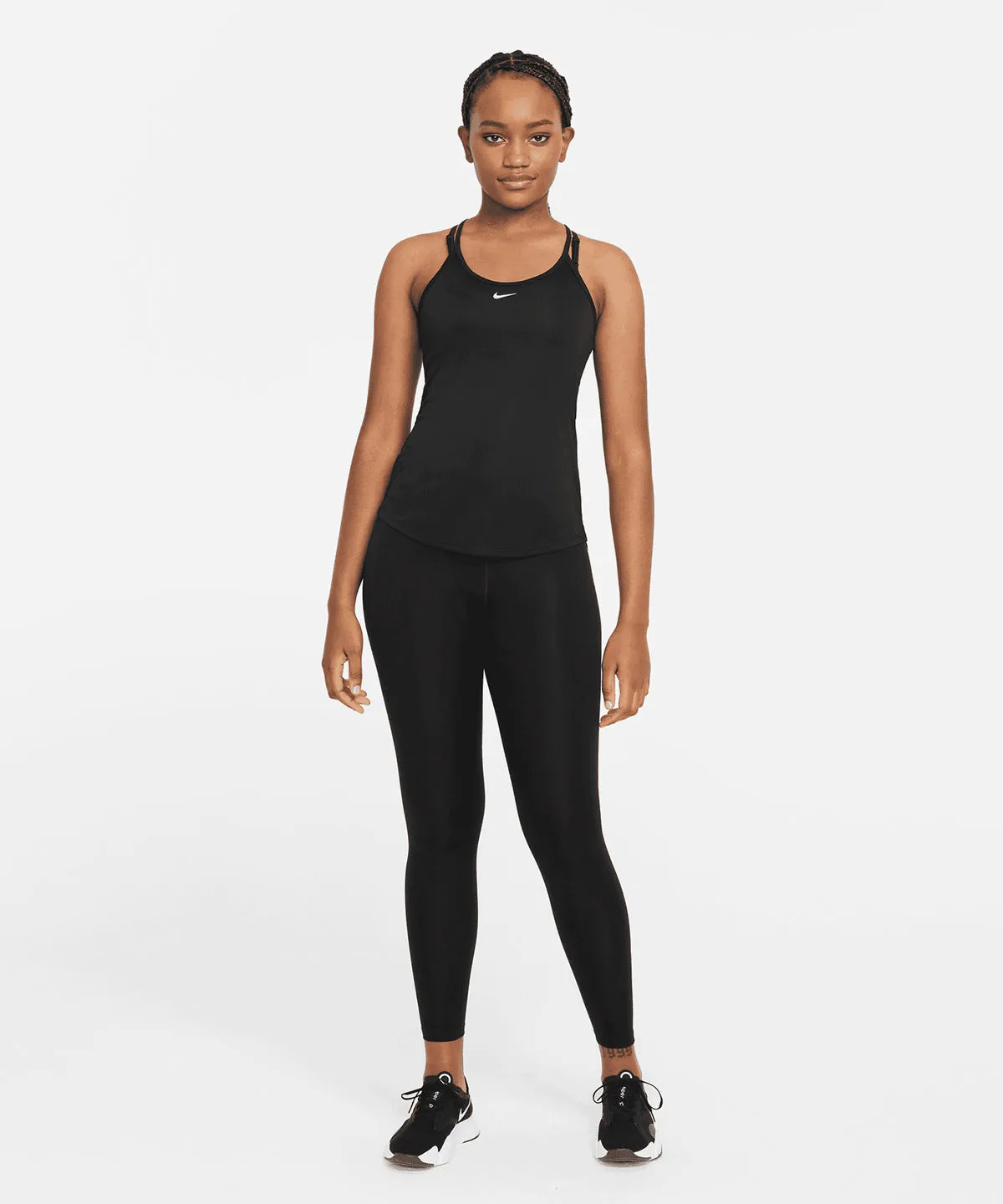 Womens Nike One Dri-FIT Elastika standard fit tank | Black/White