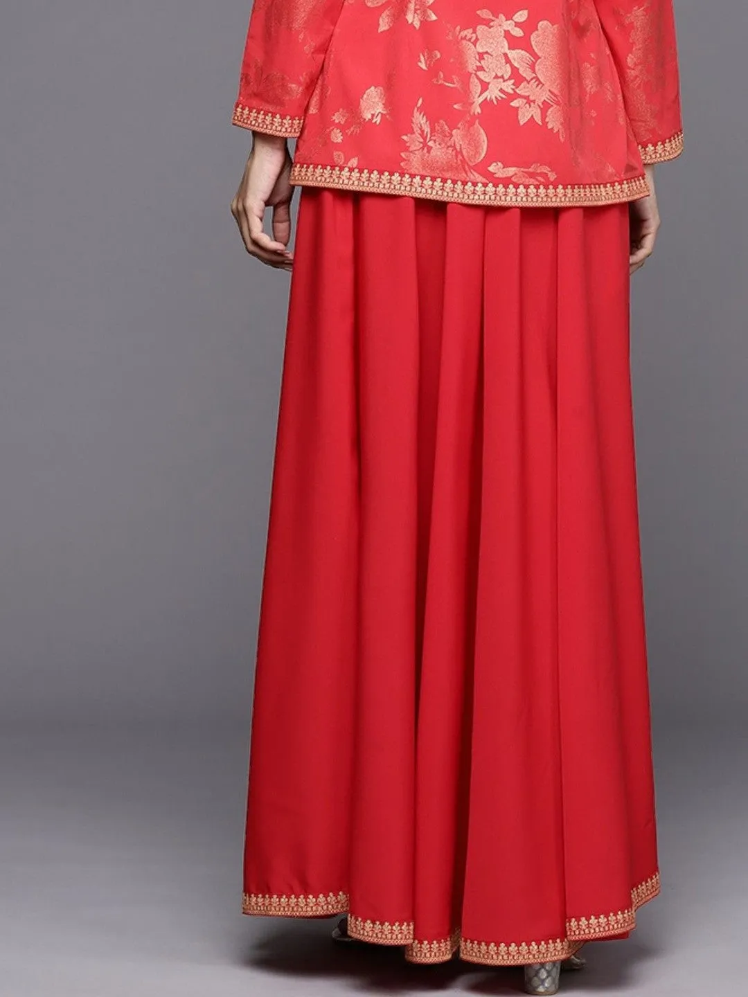 Women's Solid Flared Maxi Skirt