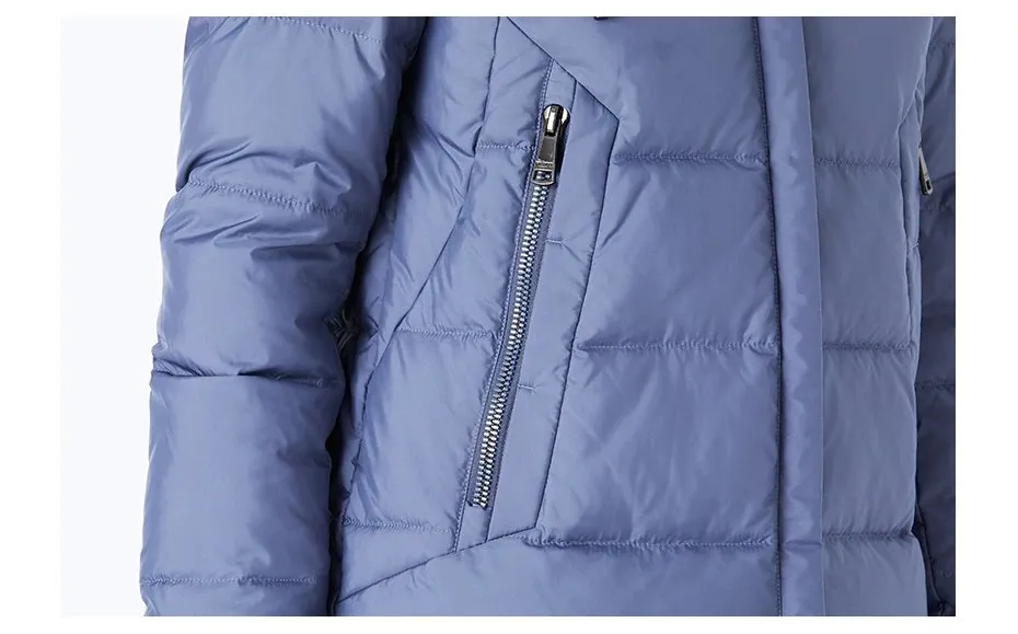 Women's Winter Stylish Warm Bio-Fluff Hooded Long Down Coat