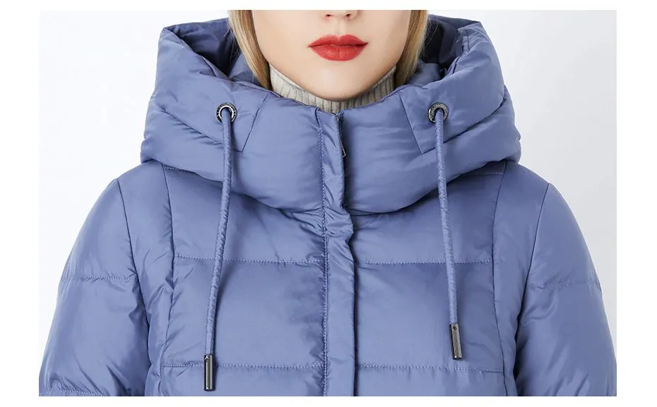 Women's Winter Stylish Warm Bio-Fluff Hooded Long Down Coat