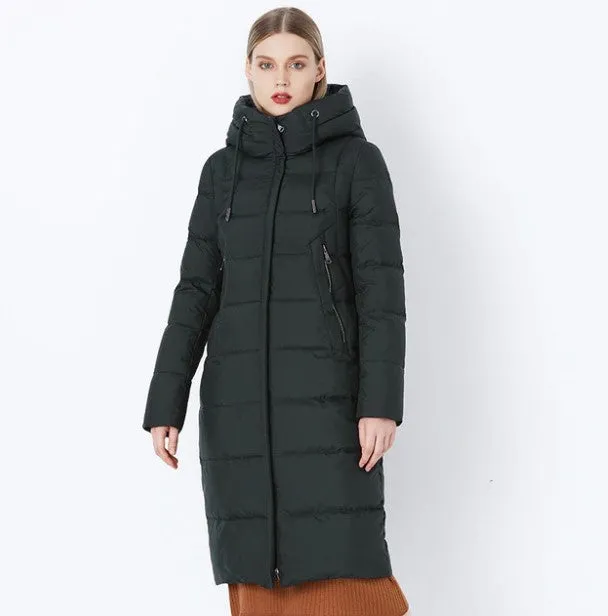 Women's Winter Stylish Warm Bio-Fluff Hooded Long Down Coat