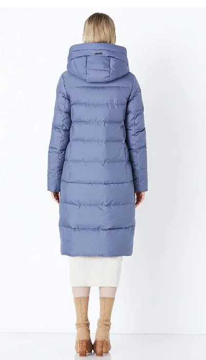 Women's Winter Stylish Warm Bio-Fluff Hooded Long Down Coat