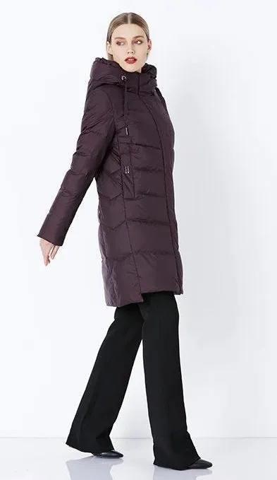 Women's Winter Thick Warm Bio-Fluff Long Coat With Sewn Hood