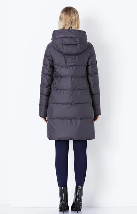 Women's Winter Thick Warm Bio-Fluff Long Coat With Sewn Hood