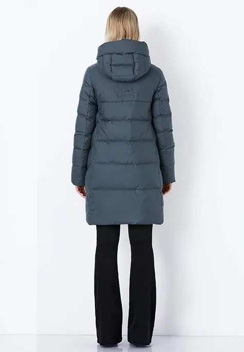 Women's Winter Thick Warm Bio-Fluff Long Coat With Sewn Hood