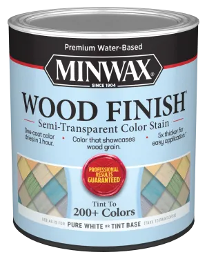 Wood Finish Water-Based Semi-Transparent Color Stain QUART - PURE WHITE / TINT BASE