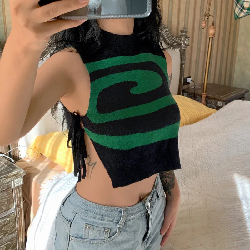 Y2K Swirl Tank Top