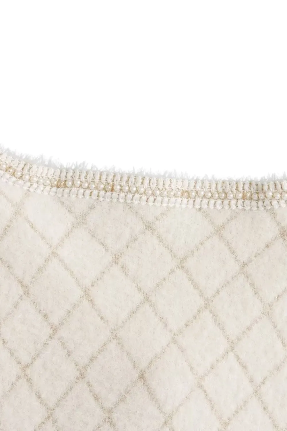 'Yuliya' Metallic Trim Diamond Knit Sweater