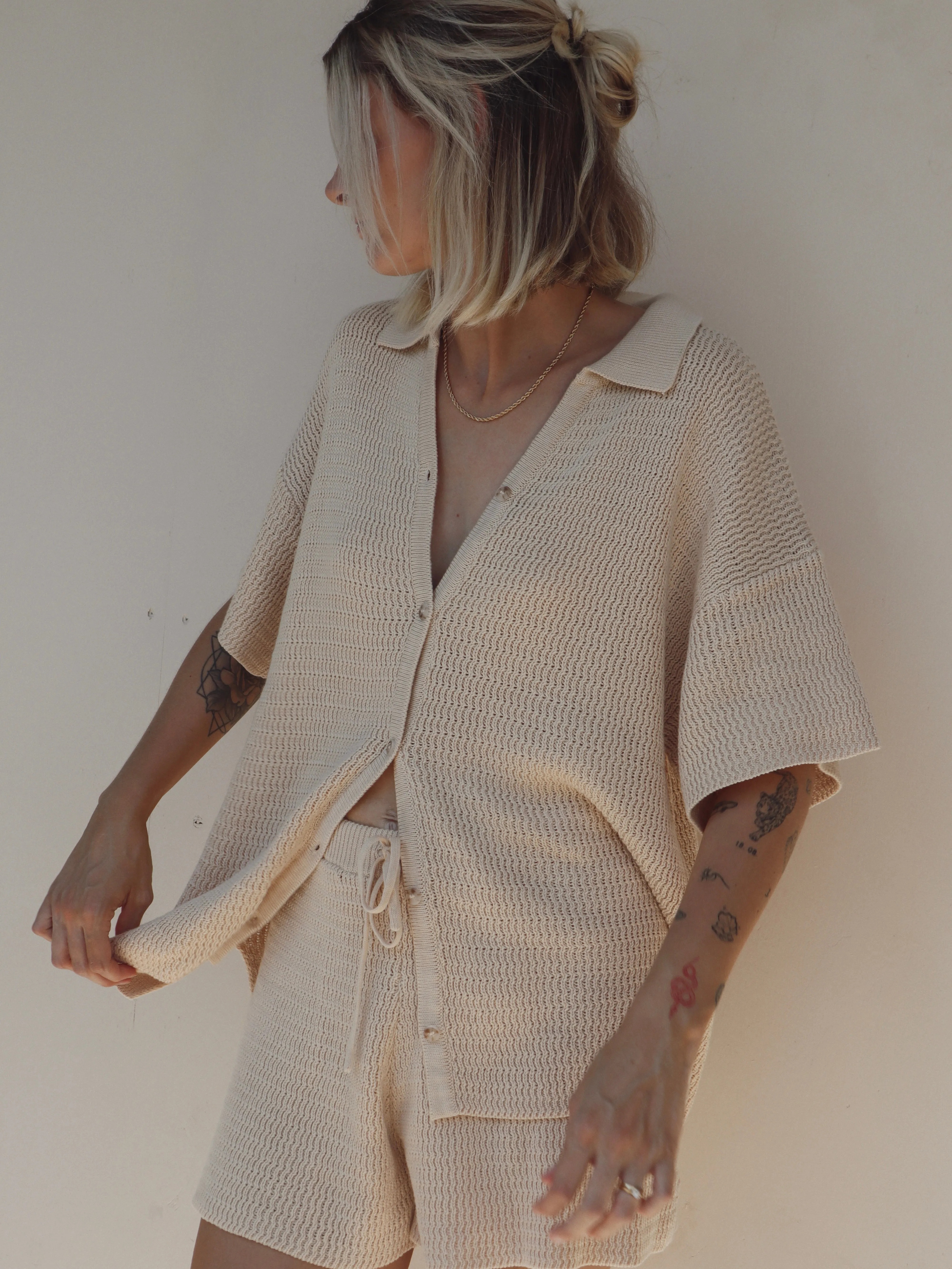 Ziggy Lou - Womens Knit Top (Beech)