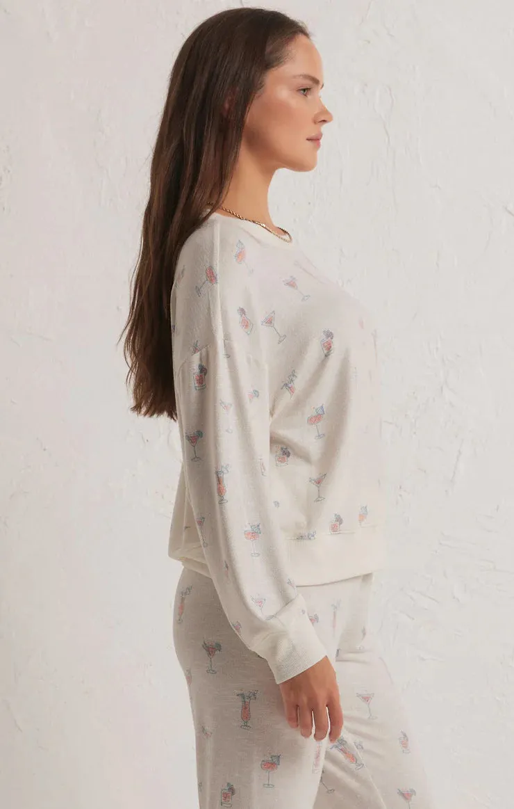 ZSUPPLY Happy Hour Cocktails long sleeve top
